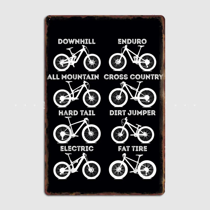 Mountain Biking Europe - Letrero Metálico Retro de Ciclismo de