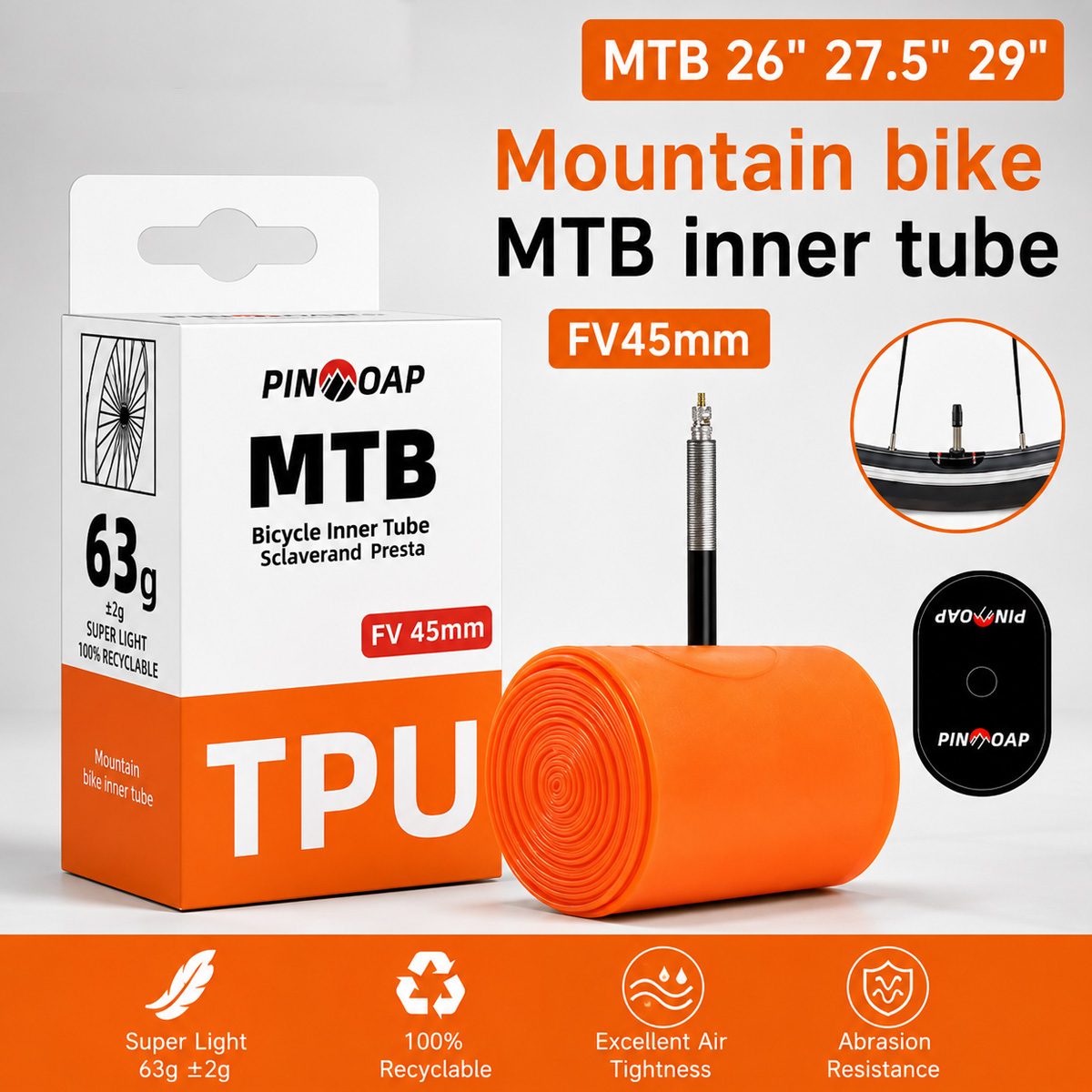 Mountain Biking Tube - Tubo interior para bicicleta de montaña,