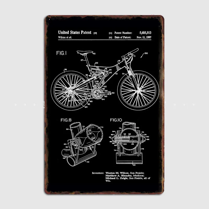 Mountain Biking Europe - Letrero Metálico Retro Blanco con Diseño