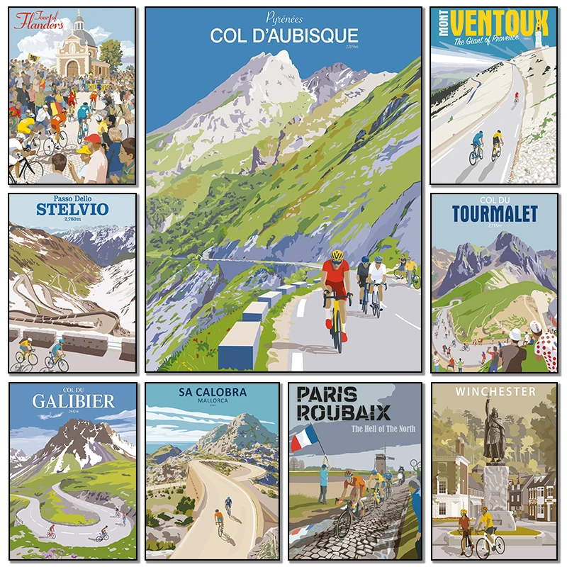 Pósteres artísticos de ciclism - Mountain Biking Europe reseña y precio